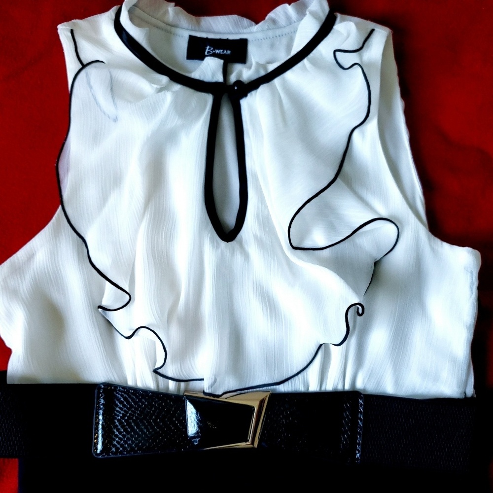 Junior Casual White and black dress